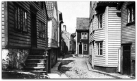 Nedre Strandgate i 1912. Foto: Ukjent.